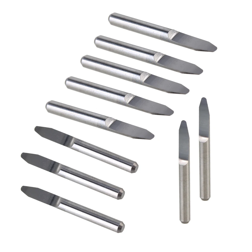 

Silver Tone Carbide Round Bottom PCB Engraving Bits CNC Router Tool 30 Degree 1.5mm Pack of 10