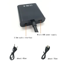HEONYIRRY HDMI to VGA Adapter Cable 1080P Digital to Analog Video Audio Converter Cable For PC HDTV XBOX PS3 PS4 Laptop TV Box
