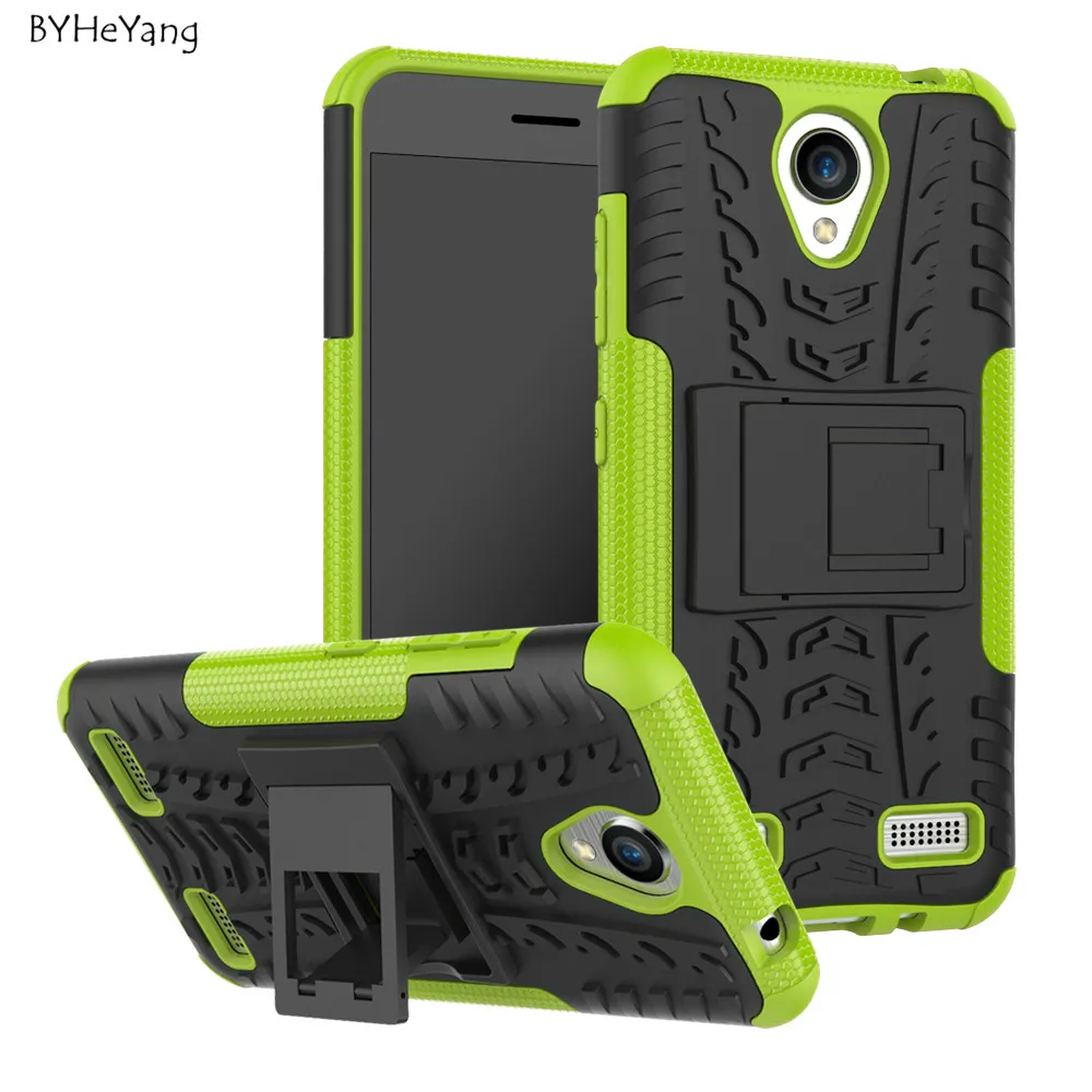 

For ZTE Blade A520 Case 5.0inch TPU & PC Silicone Dual Armor Back Cover with Stand Holder Hard Case For ZTE Blade A520 A 520