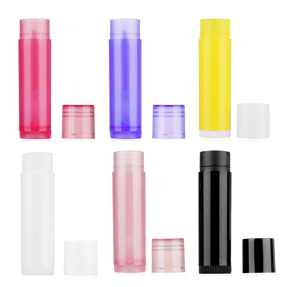 10 PC Plastic Empty Cosmetic Containers Lip Balm Container Glue Stick Clear Travel Bottles Lipstick Tube DIY Lip Balm Container