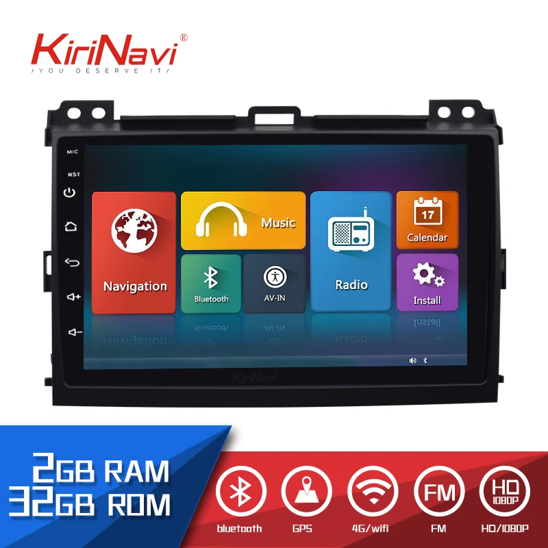 

Kirinavi Car Radio for Toyota Prado 2002-2009 9" HD Touch screen 2 Din auto android audio dvd player multimedia system CD MP3