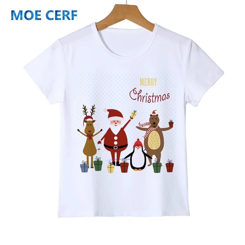 

Birthday Christmas boys t shirt children's clothing clothes costume for kids tops Print Sweatshirt Christmas Boy Girl top Y14-46