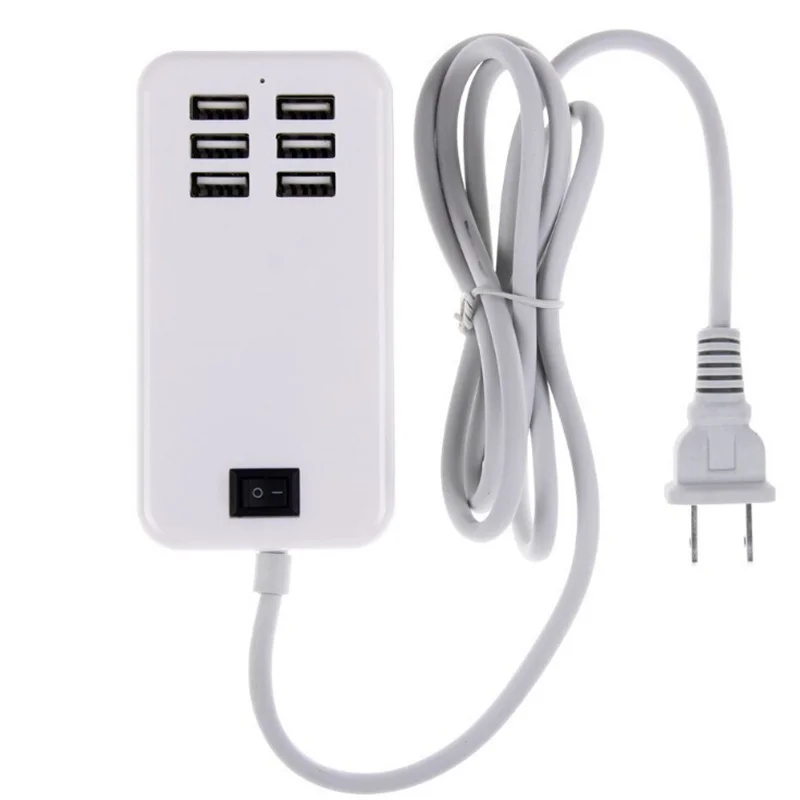 

Multi-function 6 Port USB Wall Charger Station Power Adapter for Electronic Product US Plug EU Plug Hot Shipping