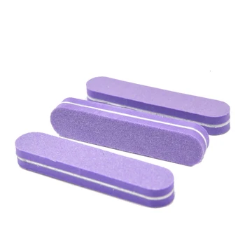 

20pcs/set Purple Small Sponge Nail File Tips Professional Nail Files Sanding Nail Buffer Salon Glitter manicure procedures Tools