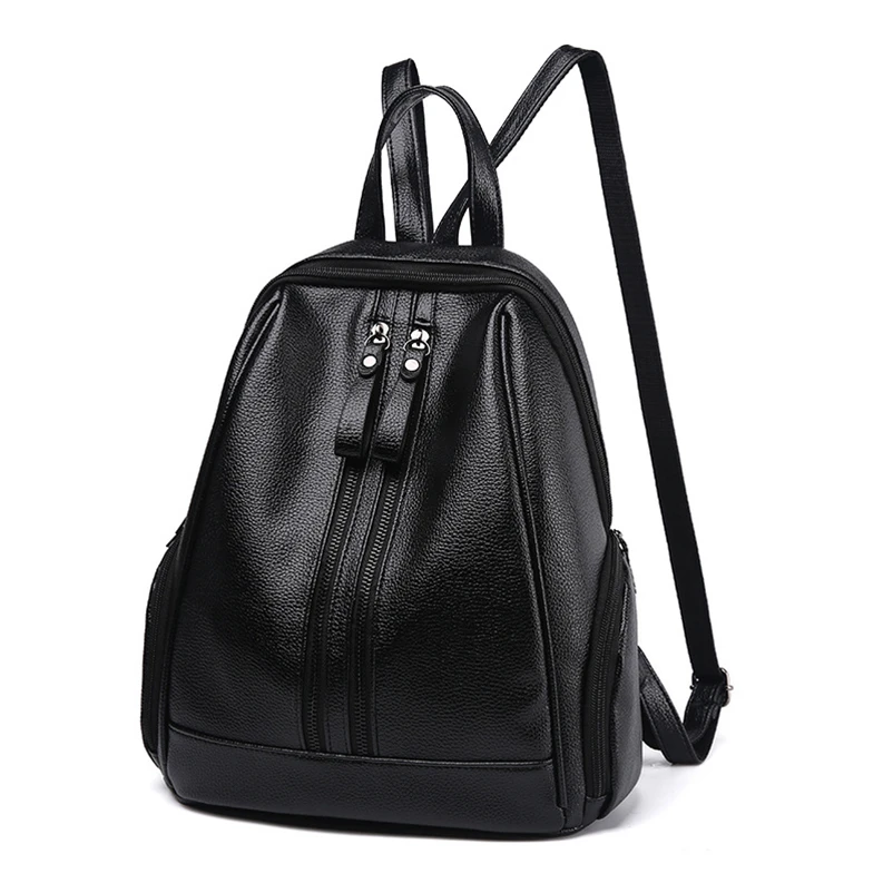 Nevenka New Spring Women Bag Preppy Backpack PU Leather Fresh Zipper Bags Solid Pendants Casual Backpacks Lady Shoulder Bag11