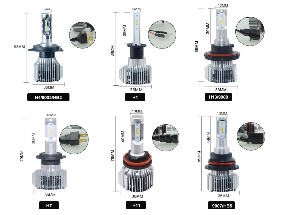 H7 LED Car Headlight Bulb LED H1 H4 H11 (11)