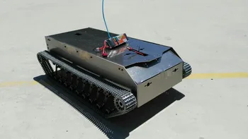 

Stainless Steel Crawler Vehicle Tank Over Barrier Chassis Inspection Robot High Foot Plate Smart Robot Caterpillar Car Base RC