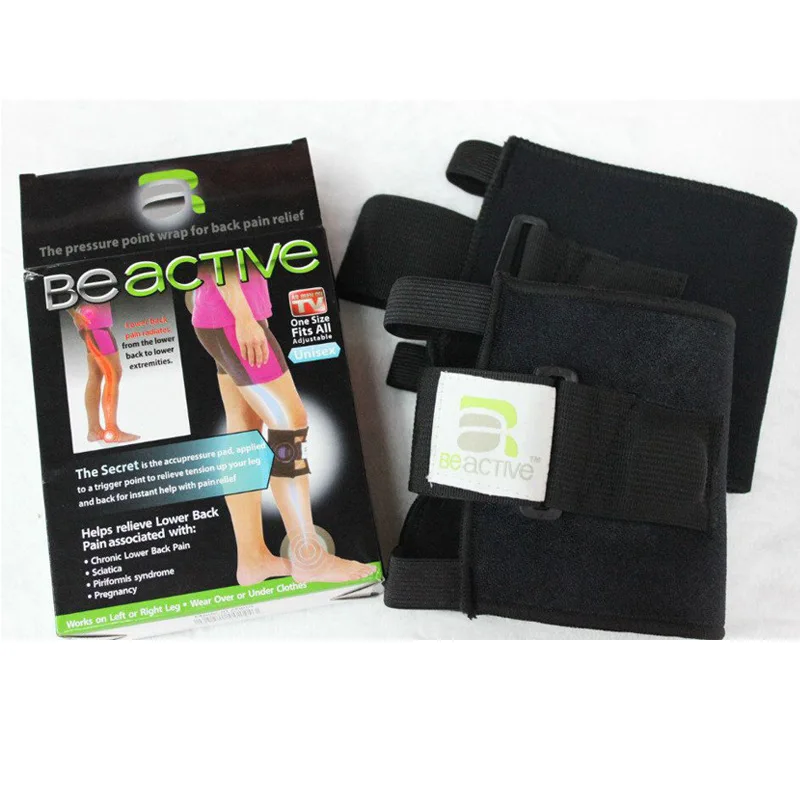 1 шт. терапевтический Beactive наколенник точка колодки ноги черный прессsure Brace Акупрессура Sciatic нерв Прямая поставка