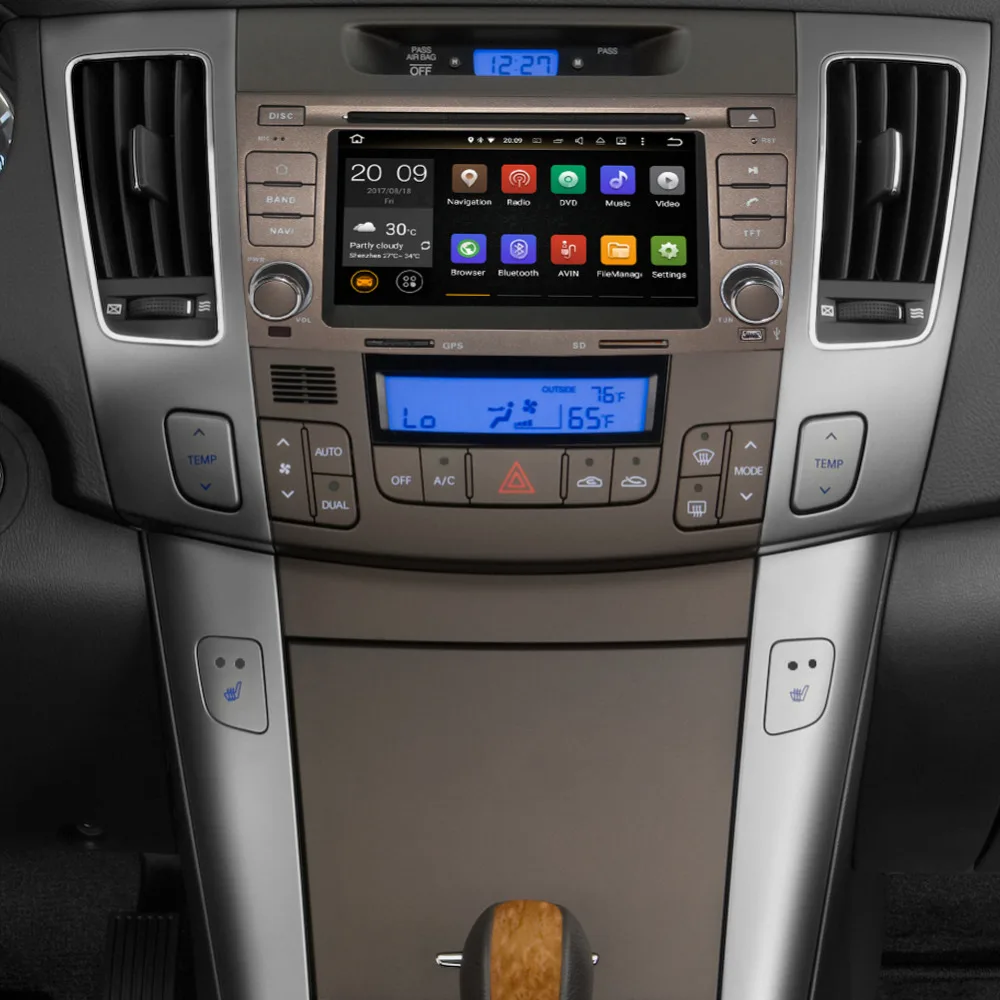 Автомобильный DVD плеер 4 Гб ОЗУ Android 9 0 Восьмиядерный GPS навигация для Hyundai Sonata 2009