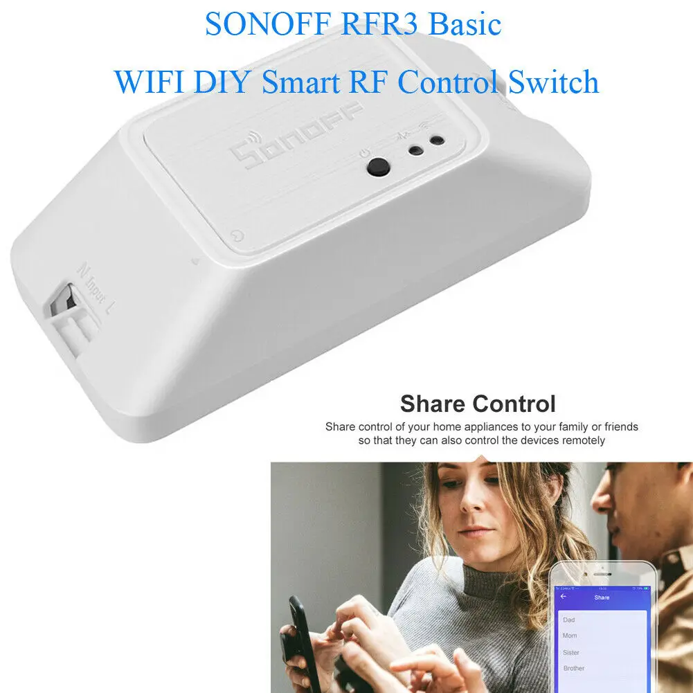 

SONOFF RFR3 Smart basic control Switch WIFI DIY controller timer work with Alexa Google home IFTTT Homekit control by ewelink