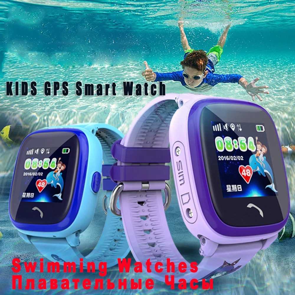 DF25W Schwimmen Wasserdichte gps uhr für Kinder telefon smart baby uhr SOS Rufen Monitor Lage Gerät