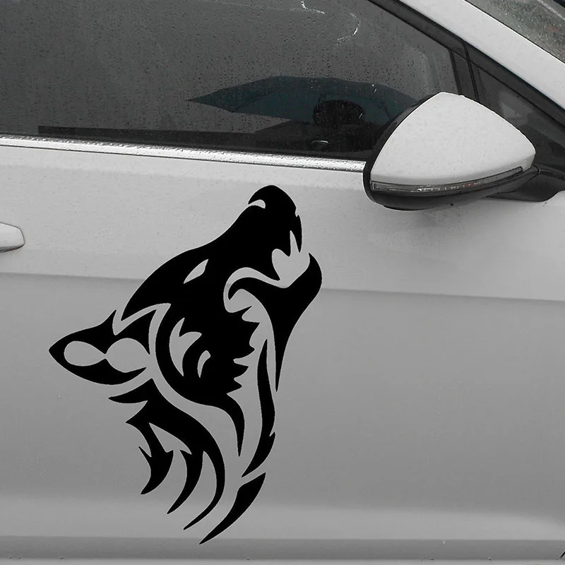 length50cm Wolf Silhouette Classic Car Sticker For Cars Side, Truck