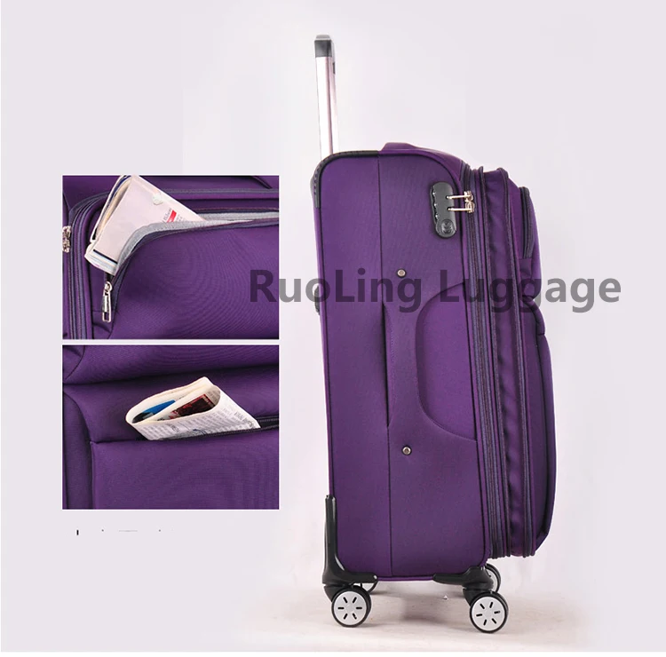 LeTrend чемодан на колёсиках Spinner Для мужчин Оксфорд тележка 28 дюймов большой емкости чемодан колеса 20 дюймов кабина дорожные сумки багажник