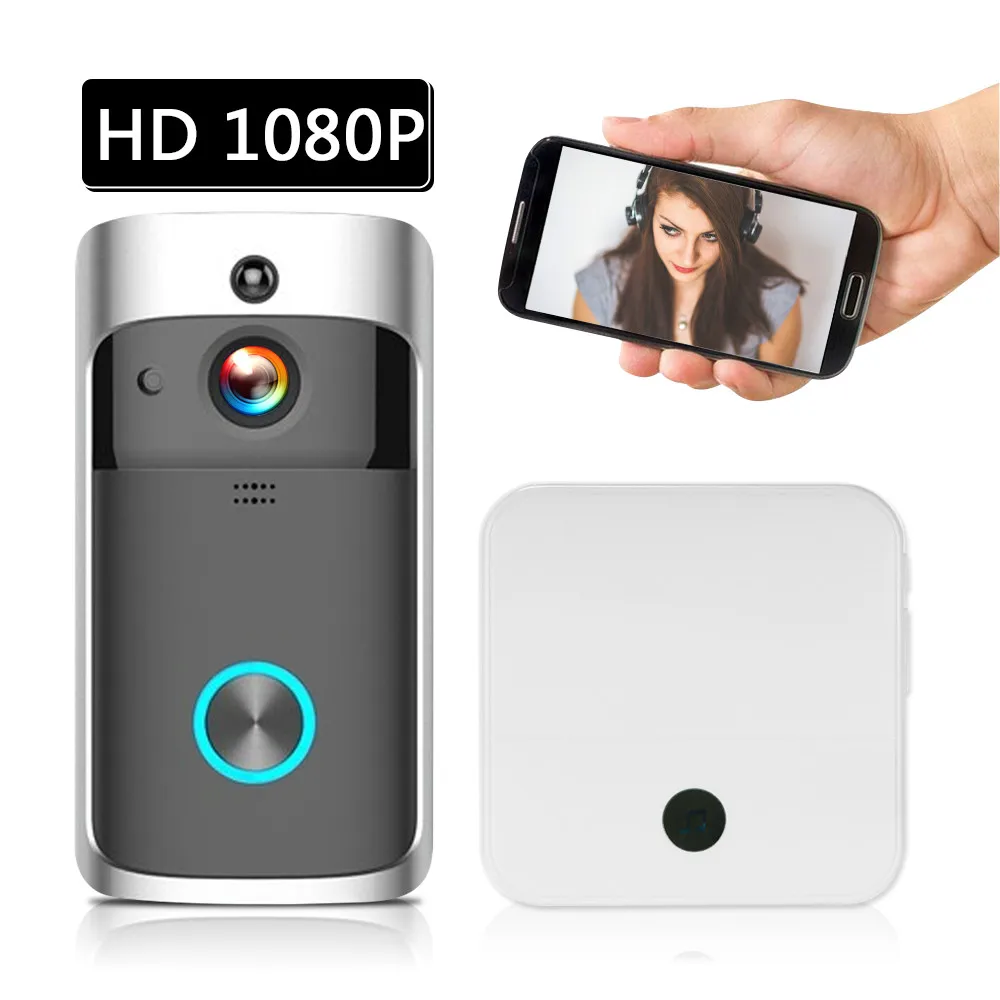 

720P Video Door Phone WiFi Smart Wireless Security DoorBell Smart Visual Intercom Recording Remote Home Monitoring Night Vision