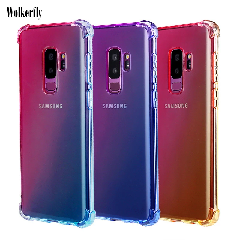 Силиконовый чехол для samsung Galaxy M20 M10 S10E S10 S9 S8 J4 J6 плюс J8 A9 A8 A6 A7 J5 Prime J7 Note 9 8 градиентный чехол