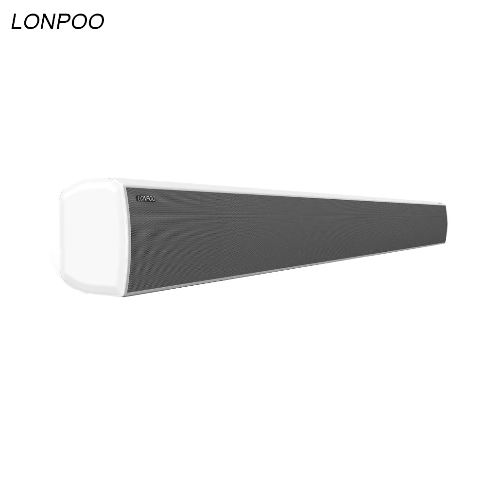 

LONPOO Bluetooth Soundbar Home Theater Subwoofer Sound bar White speaker Stereo Audio System For LED TV