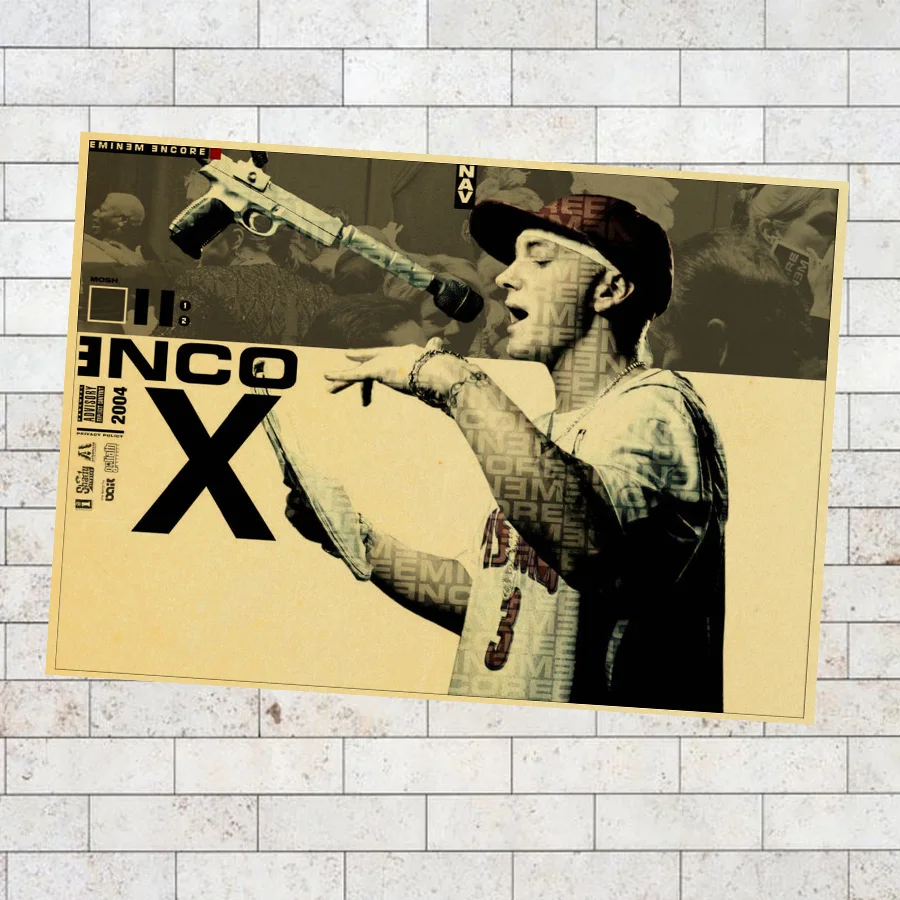 Американский рэперский плакат актер Eminem 8 Mile тонкая тенистая LP картина Настенный