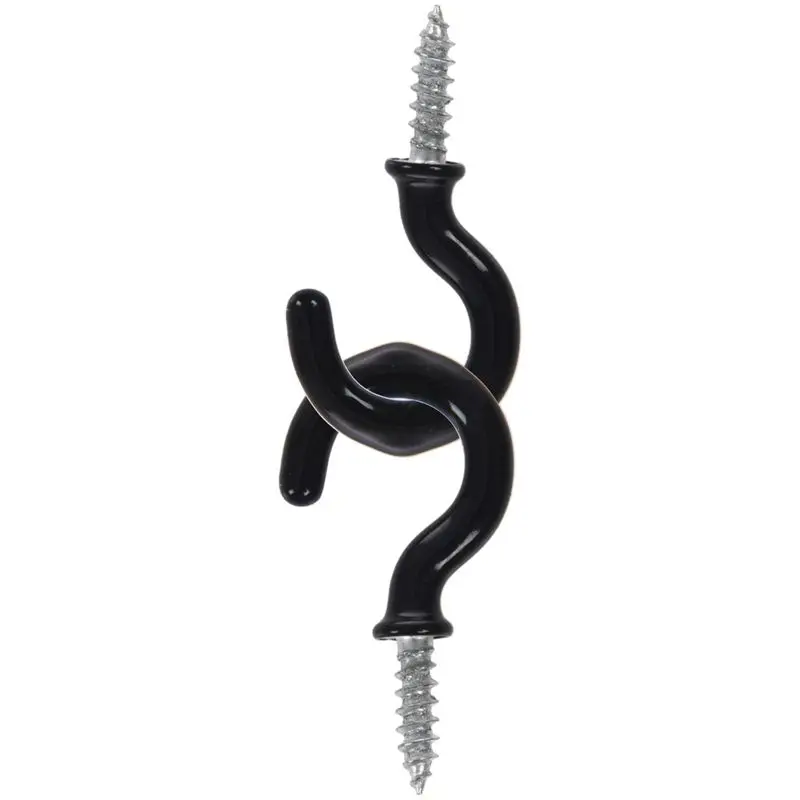 1.1&quotCup Mug Hooks Shouldered Metal Screw-in plastic coated Hanging black 25pcs | Обустройство дома