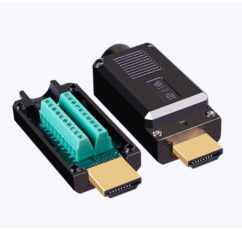 

1Pcs HDMI 2.0 HD Adapter Male Connector Breakout to 19P Terminal Board, No Need Soldering High Quality, with housing Shell