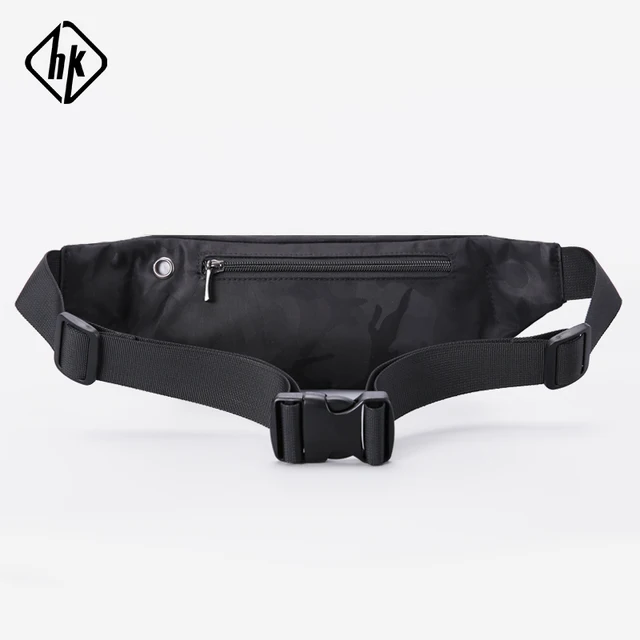 Hk Men Male Casual Fanny Bag Waist Bag Money Phone Belt Bag Pouch Camouflage Black Gray Bum Hip Bag Shoulder Belt Pack 2