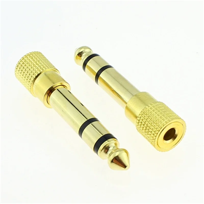 100pcs/Headset Audio Microphone Adapter 6.5mm Male to 3.5mm Female Jack