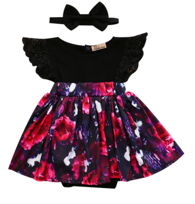 

Newborn Kid Baby Girl Sister Family Floral Jumpsuit Romper Lace Dress Outfits Set New Kids Girls Dresses