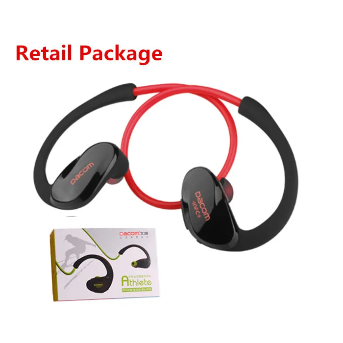 DACOM Athlete G05 Bluetooth гарнитура Беспроводные спортивные наушники стерео музыкальные наушники Fone De Ouvido с микрофоном и NFC - Цвет: Red Retail Package