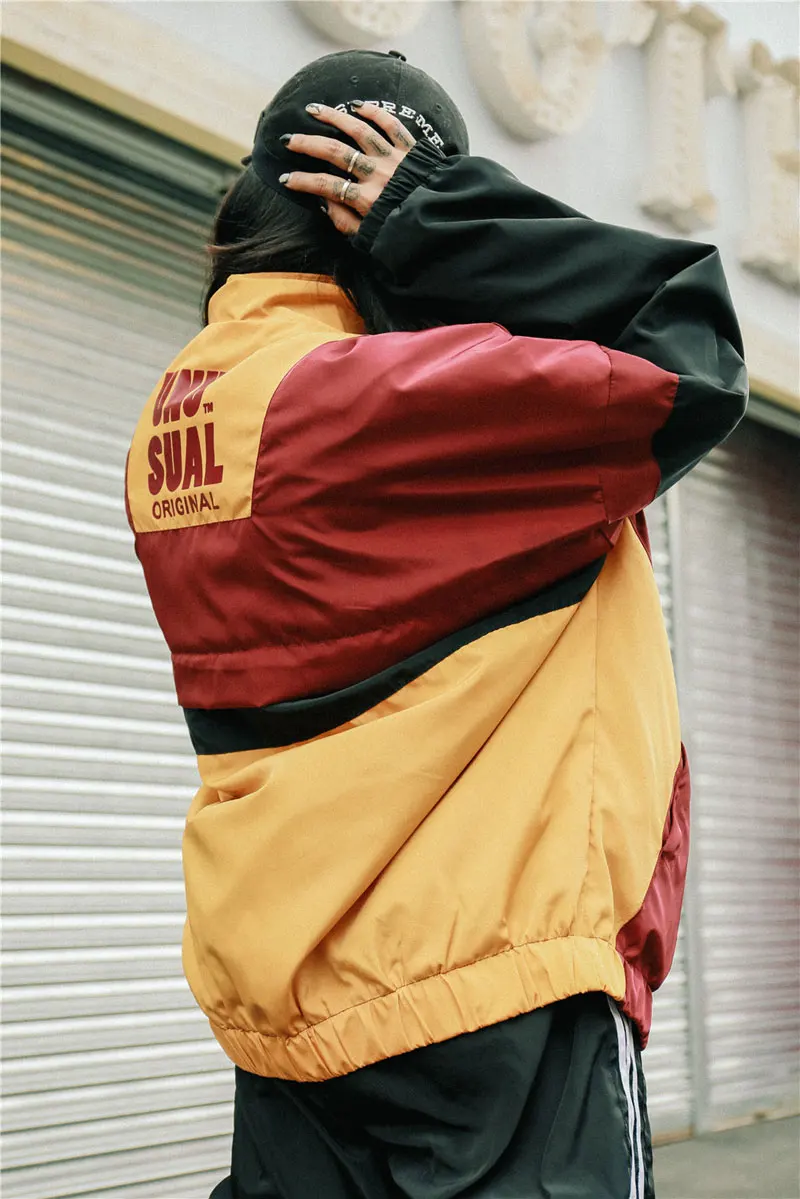 Color Block Patchwork Windbreaker Jackets 2