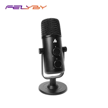 

FELYBY AU-903 USB Professional Condenser Microphone Omnidirectional Microfone For Youtube/Skype/Podcasting Desktop Studio Mic