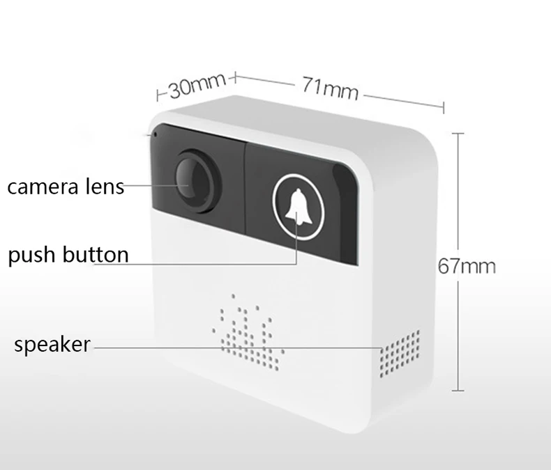 FUERS Интеллектуальный беспроводной видеодомофон wifi Сеть HD Мобильный удаленный мониторинг телефона аудио дверной звонок, камера управление приложением