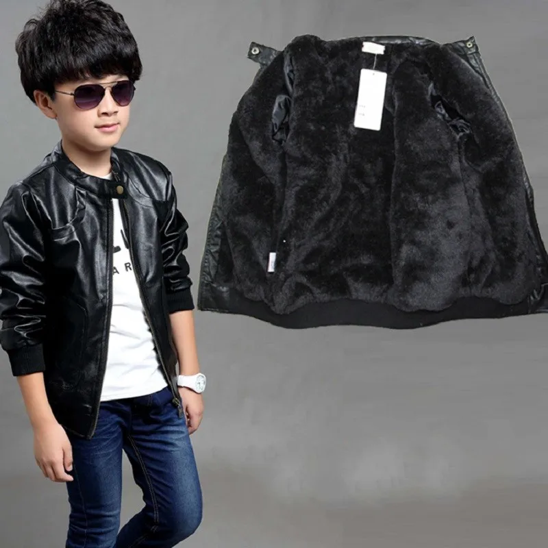 Blouson D Automne En Cuir Pour Enfants Nouvelle Collection Hiver Polaire Pour Garçons Aliexpress