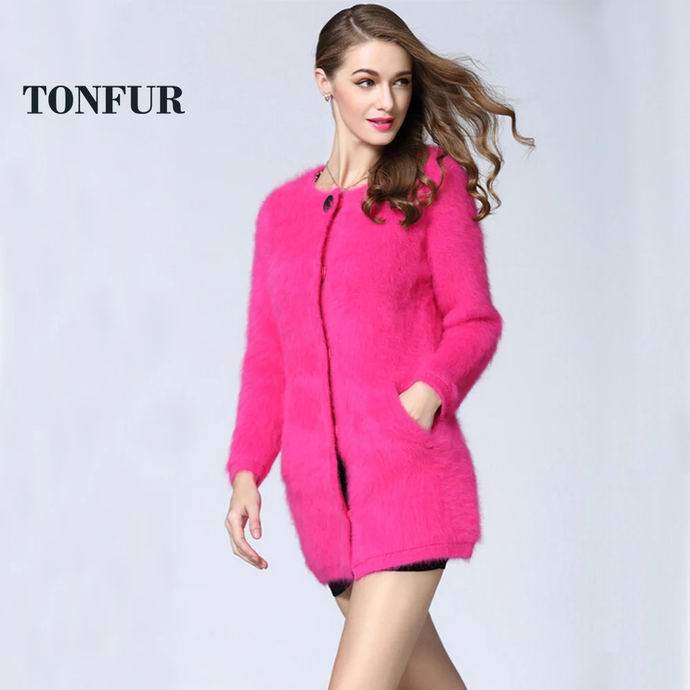 2018 New Real Mink Cashmere Fur Coat Luxury Nature Knitted Mink Jacket