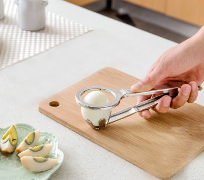 Buy Handy Stainless Steel Egg Slicer Boiled Eggs Cutter Kitchen Gadgets Cooking