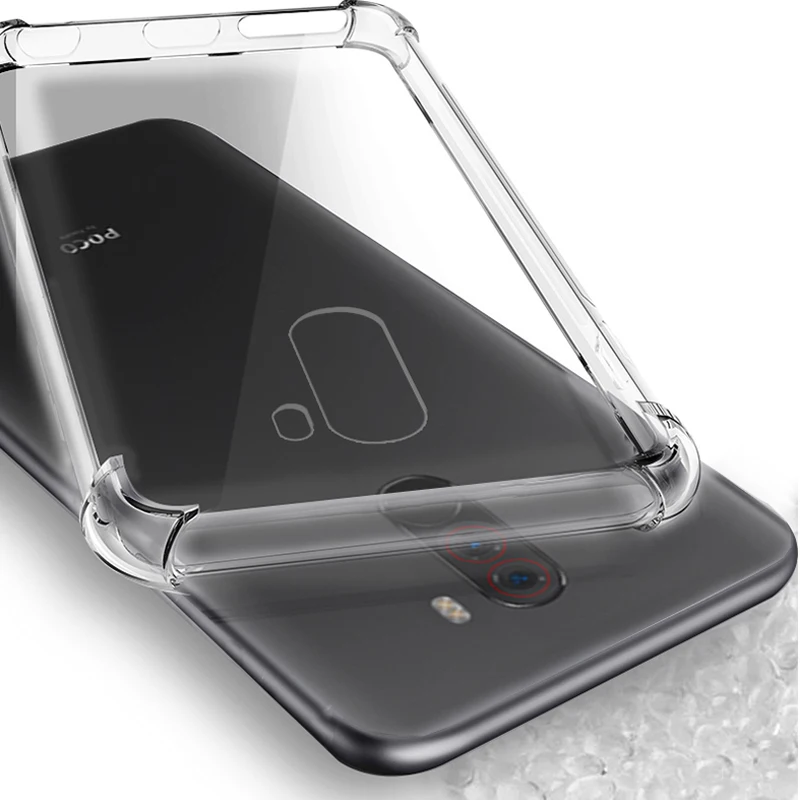 

YUETUO tpu armor phone back coque,cover,case for xiaomi mi pocophone f1 f 1 my for xiomi silicone silicon accessories protector