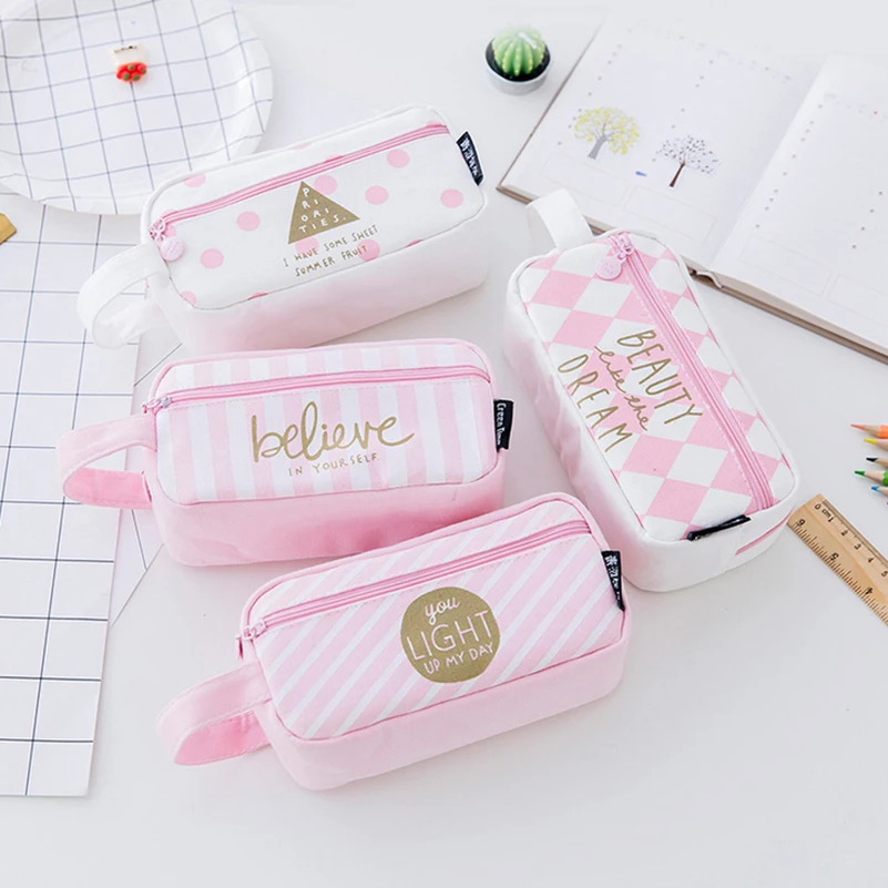 Kawaii Large Capacity School Pencil Case Cute Big Zipper Pen Canvas Bag Escolar Penalty Office Supplies for School Stationery Kawaii Large Capacity School Pencil Case Cute Big Zipper Pen Canvas Bag Escolar Penalty Office Supplies for School Stationery