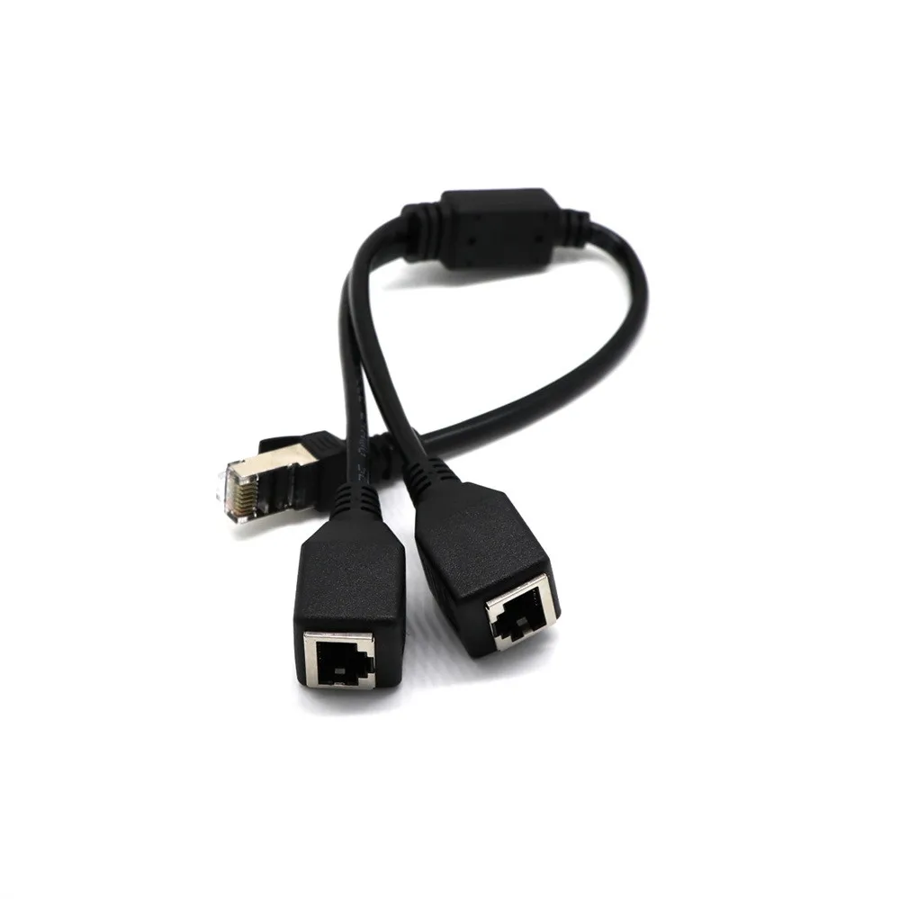 Сетевой Разветвитель RJ45 с 1 на 2 разъемами LAN Ethernet переходник удлинитель|network rj45|lan
