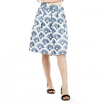 

Hot New Fashion for Women's Halves Euramerica Retro Floral Printing Swinging Fluffy Large Hem Skirts Faldas Mujer