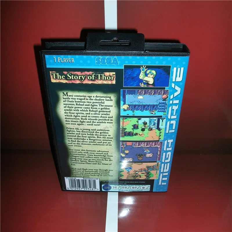 The Story of Thor EU Cover with Box and Manual For Sega Megadrive Genesis Video Game Console 16 bit MD card