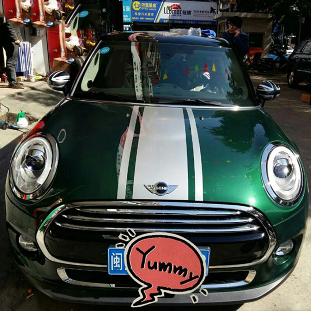 Капот + багажник 3 полосы автомобильные наклейки и автостайлинг для Mini Cooper S Clubman 5