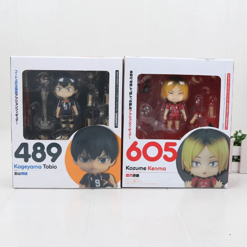 

Japanese Anime Haikyuu Figures Nendoroid Hinata Syouyou 489# 605# kageyama tobio Figure PVC 10CM Anime Volleyball Model Toy