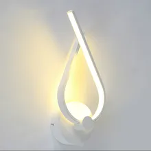 Modern Led Wall Lamp Bedroom Wall Sconce White Indoor Lighting Lamp Ac100-265v Wall Light Indoor Lighting Led Sconce Indoor simple creative acryl crystal wall sconce modern led wall light fixtures for bedroom wall lamp indoor lighting lampara
