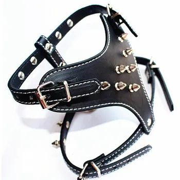 

Spiked Studded Leather Dog Harness for Pitbull Labrador Mastif Golden Retriever