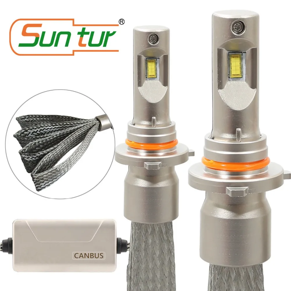 Suntur 9005 H10 CanBus светодиодный безвентиляторный лампы HB3 туман Light 100 Вт 10000LM 6000 К белый