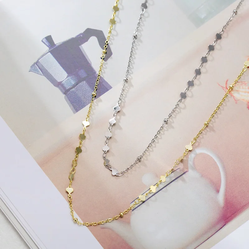 Модное 925 пробы Серебряное простое ожерелье с подвеской, подарок, ювелирное изделие, позолоченное ожерелье в стиле панк с цепочкой для женщин