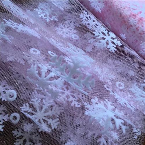 1m/lot 150cm Romantic Snow Yarn DIY Skirt Sheer Crystal Organza Tulle Fabric for Wedding Birthday Party New Year Xmas Decoration Pink