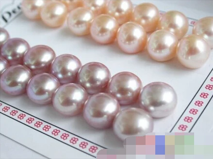 

FREE SHIPPING>>> free shipping 00372 14pair lavender pink ROUND FRESHWATER PEARL EARRING