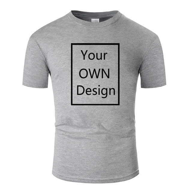 Your OWN Design Brand Logo/Picture Custom Men and women DIY Cotton T ...