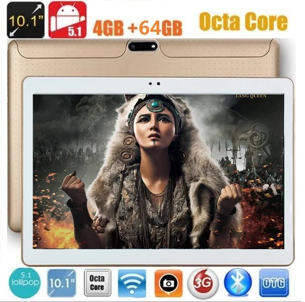 

10 inch Tablet PC Android 7.0 Tablets Octa core 1280*800 4GB RAM 64GB ROM Dual SIM Card cameras IPS GPS 3G WCDMA phone pad 10.1
