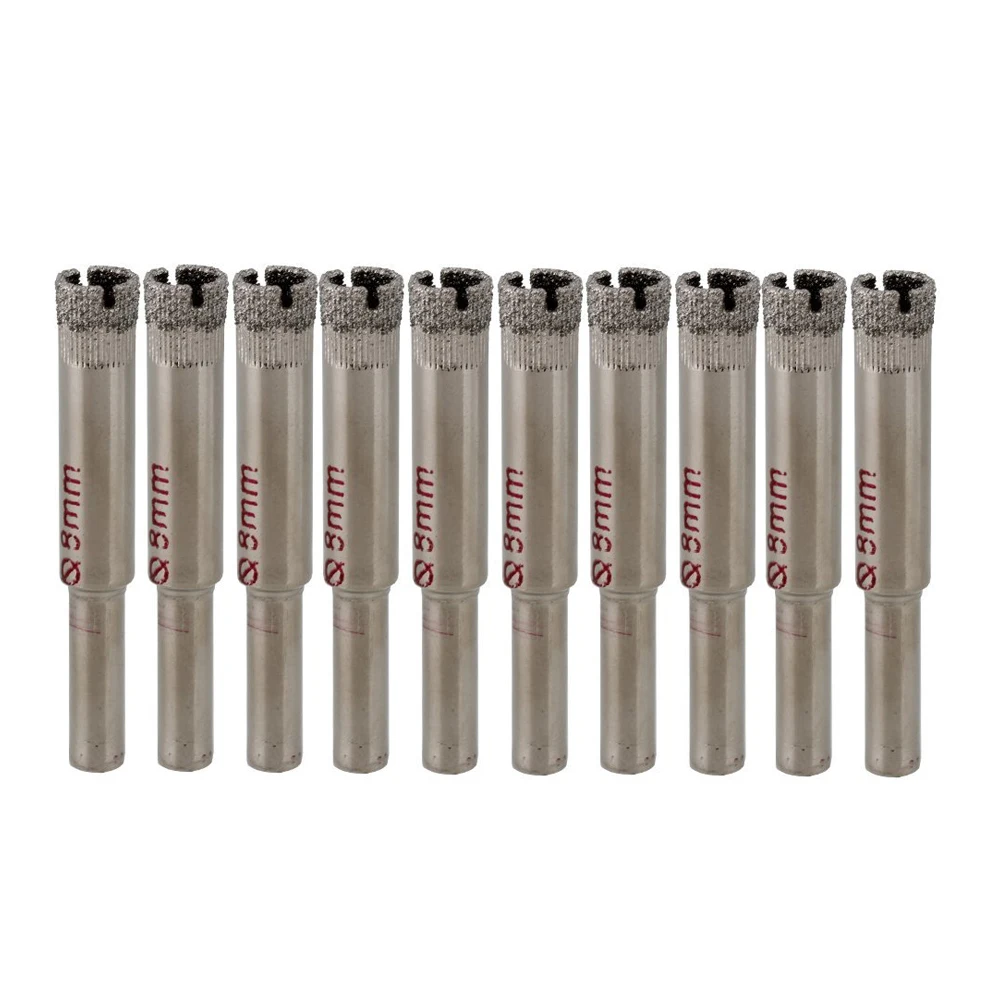 8mm Diamond Hole Ceramic Glass Cutters hole saw 10pcsin Drill Bits