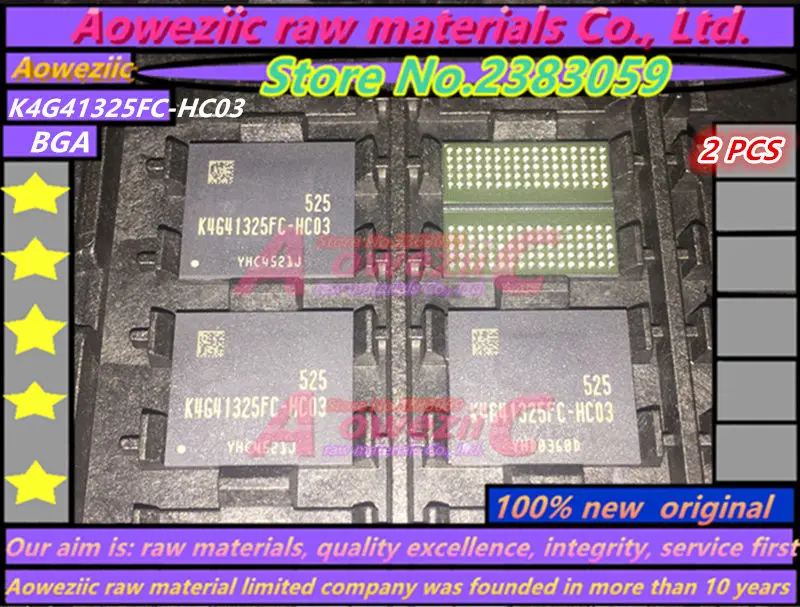 Aoweziic новинка 100% оригинальный телефон чип памяти BGA 4G K4G41325FC HC03|chip|chip bgachip memory |
